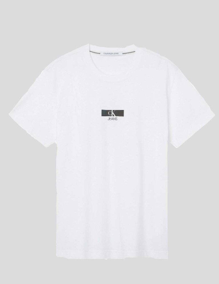 T-shirt CALVIN KLEIN urban irisdescent graphic tee white